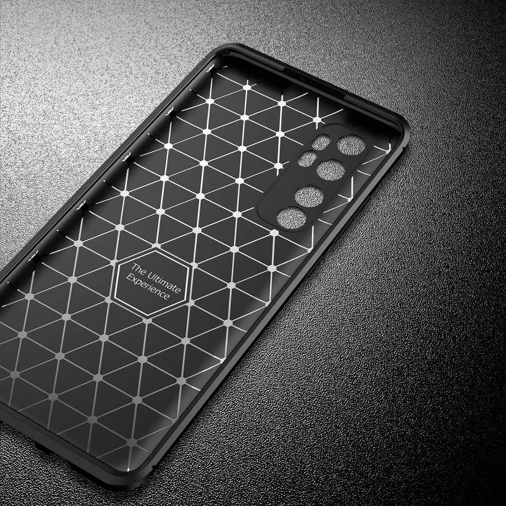 Чехол для Xiaomi Mi Note 10 Lite мягкий силиконовый ударопрочный чехол из углеродного