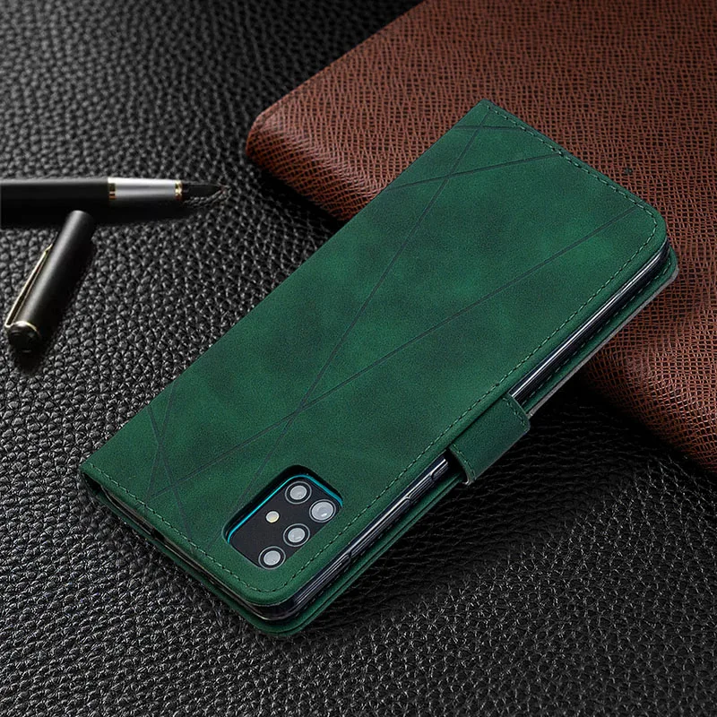 

Holster Rhombus Streak Leather Flip Wallet Phone Funda Case For Samsung Galaxy S9 S10 S20 Plus S10E S20 S20 Ultra Note 10 Pro
