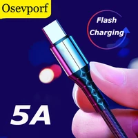 5a quick charging cable type c usb turbo cord microusb line for xiaomi mi 11 10 9 pro huawei p40 50 realme gt braided alloy wire