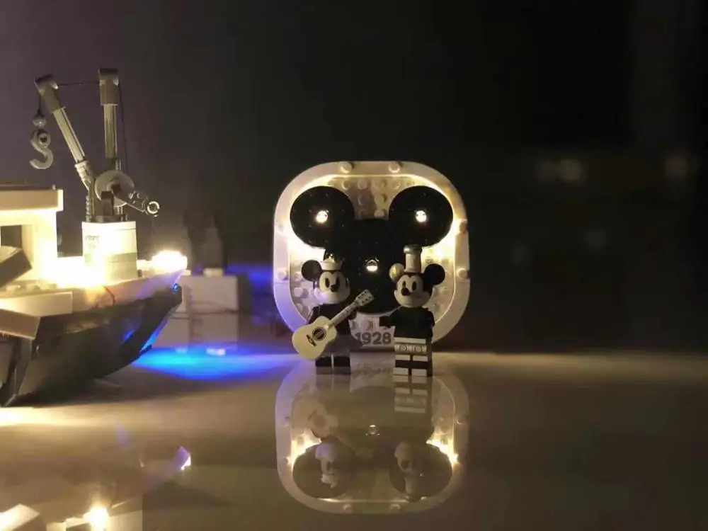 Новые идеи Steamboat Willie Совместимость с Iegoset 21317 16062 строительные блоки кирпичи