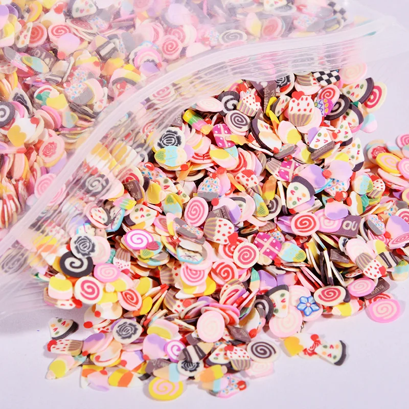 

10000PCS/Pack Soft Earthenware Fruit Slice DIY Handwork Accessories Manicure Mobile Phone Case Crystal Mud Drop Adhesive Filler