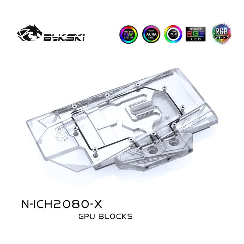 Водяной блок Bykski для INNO GeForce RTX2080/RTX 2070 кулер видеокарты с полным покрытием головка