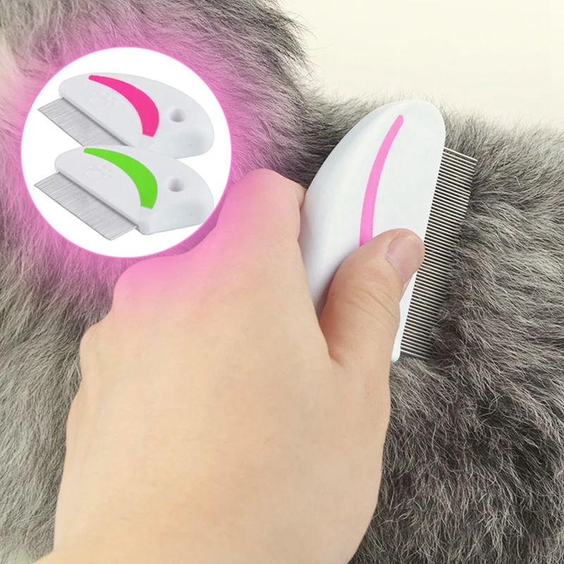 

Small Size Portable Pet Dogs Stainless Steel Comb for Removing Flea, Loose Hair, Color Random hs hs