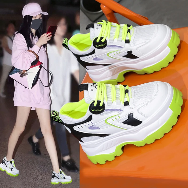 

Pumps 2021 New Autumn Women's Fashion Shoes Platform Elevator Wild Casual Shoes Super Pop Sneakers