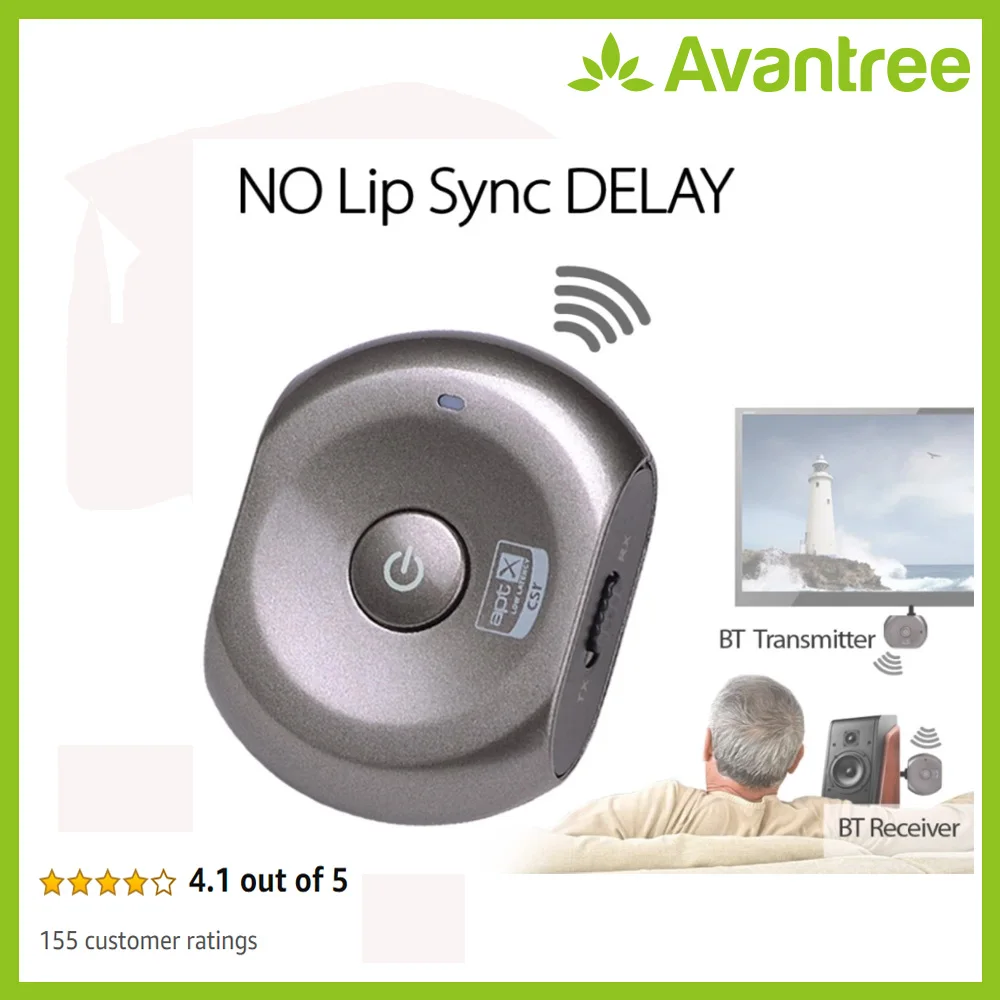 Avantree aptX Bluetooth приемник и передатчик с низкой задержкой беспроводной адаптер 2 в 1