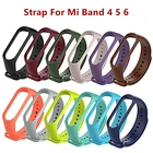 Ремешок для Xiaomi Mi Band 6, 5, 4, 3, силиконовый сменный Браслет Для Xiaomi Band 6, MiBand 6, 5, 4, 3, цветной ремешок из ТПУ на запястье