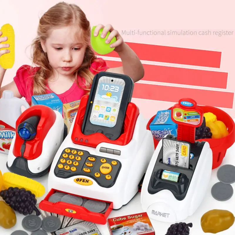 

Kids Cash Register Toy Gift Setfor Kids and Preschoolers