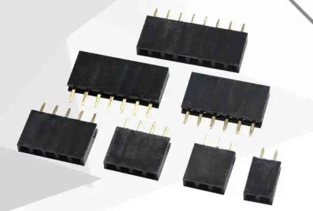 50PCS 1*2P 1*3Pin 1X4/5/6/7/8/9/10/15 Pin FeMale Pin Header Strip 2.54mm one row Strit Pin LCD1602 PC104