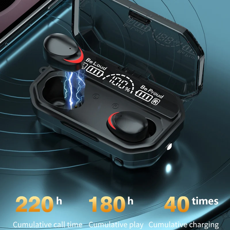 V5.1 Bluetooth Беспроводной наушники Airplus наушники-вкладыши TWS с Auriculares 2000 мА · ч