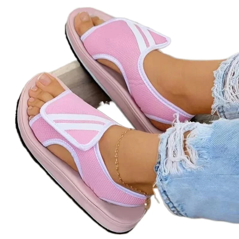 

Dropship Summer Soft Sandals 2021 New Women Buckle Strap Durable Sandals Ladie Outdoor Casual Beach Shoes Comfort Sandalias