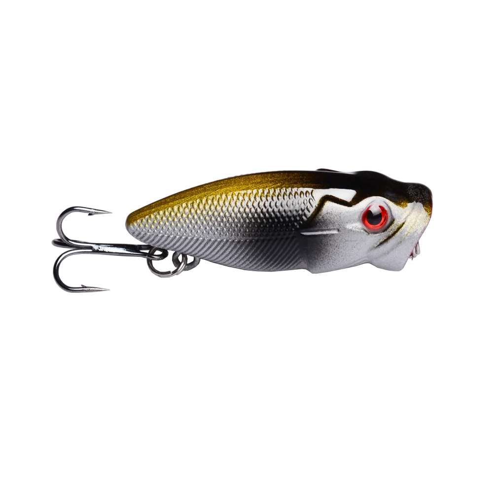 

60PCS 2.7g 3.5cm Popper Fishing Lures 3D Eyes Bait Crankbait Wobblers Tackle Isca Poper PO022