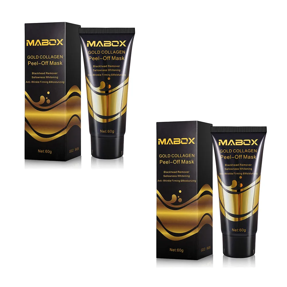 Женская модная маска для лица 24K золото коллаген отшелушивается черная маска пилинг лечение акне черное глубокое очищение кожи уход - Цвет: Белый
