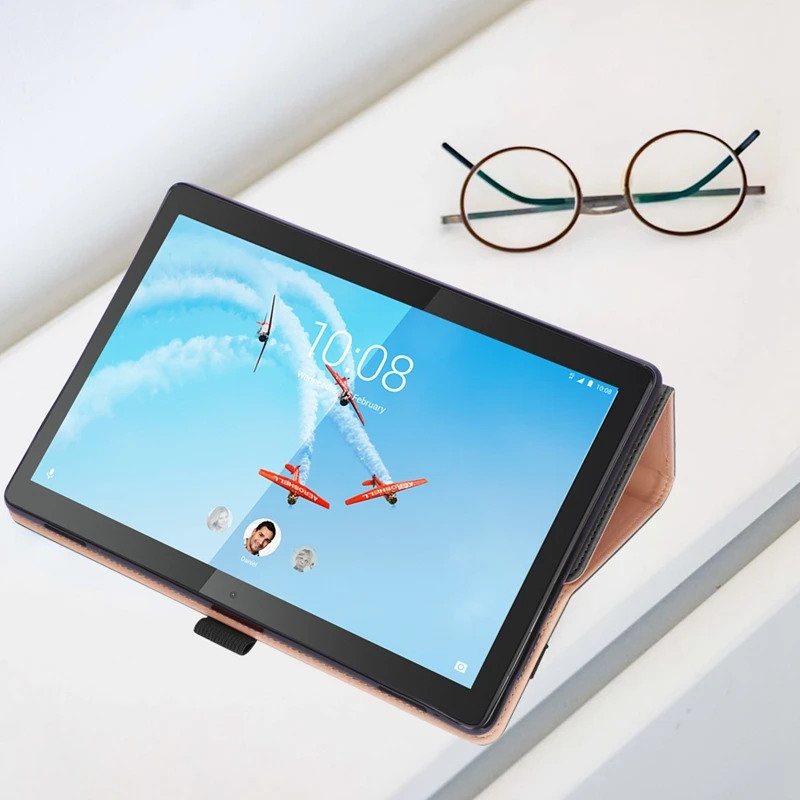 Чехол книжка для планшета Lenovo Tab M10 с подставкой и ремешком на руку|Чехлы