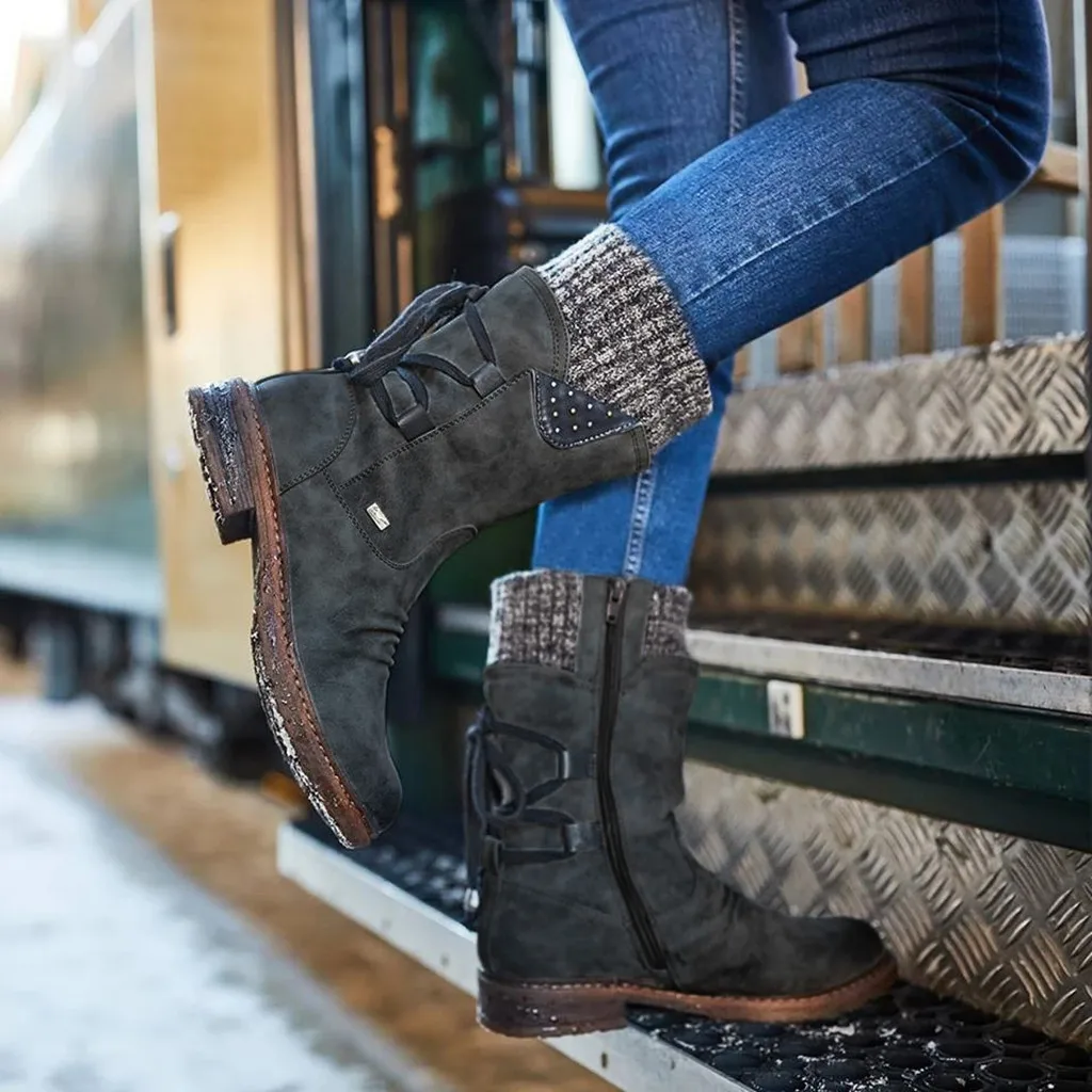 2020 г. Весенне зимние новые женские модные повседневные Винтажные ботинки до