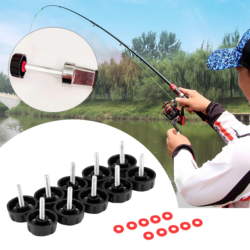 10 Pcs. 2mm Plastic Screw Knob Replacement Screws Nuts For Fishing Reel Stationary Roller Handle | Спорт и развлечения