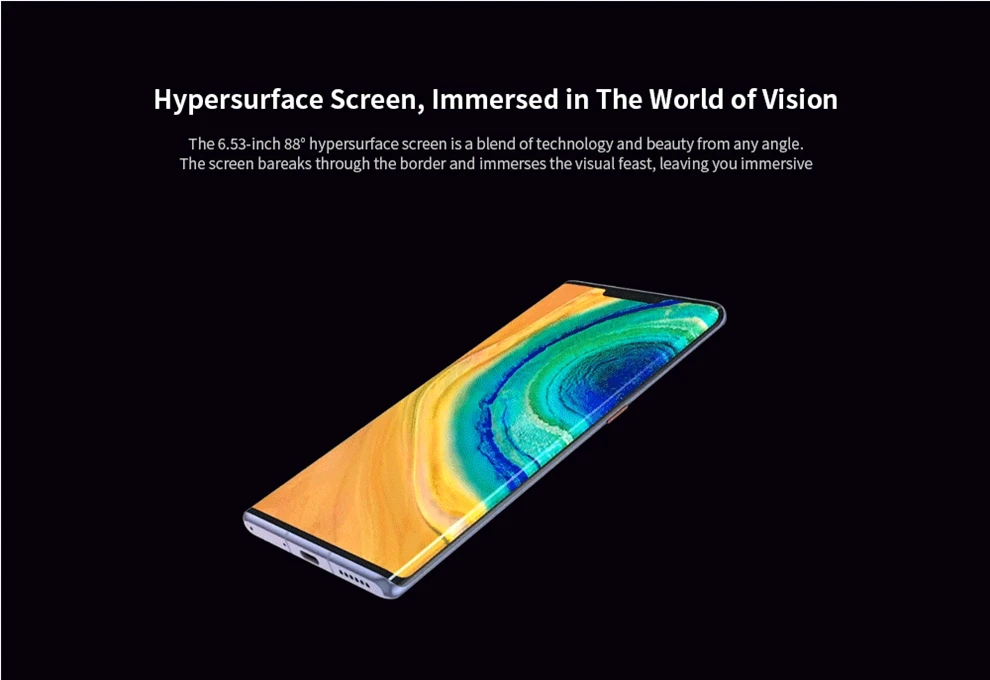 Мобильный телефон huawei mate 30 Pro Kirin 990 Android 10,0 6,5" 2400x1176 8 ГБ ОЗУ 256 Гб ПЗУ 40 Мп+ 40 Мп+ 32 МП 40 Вт зарядка IP68