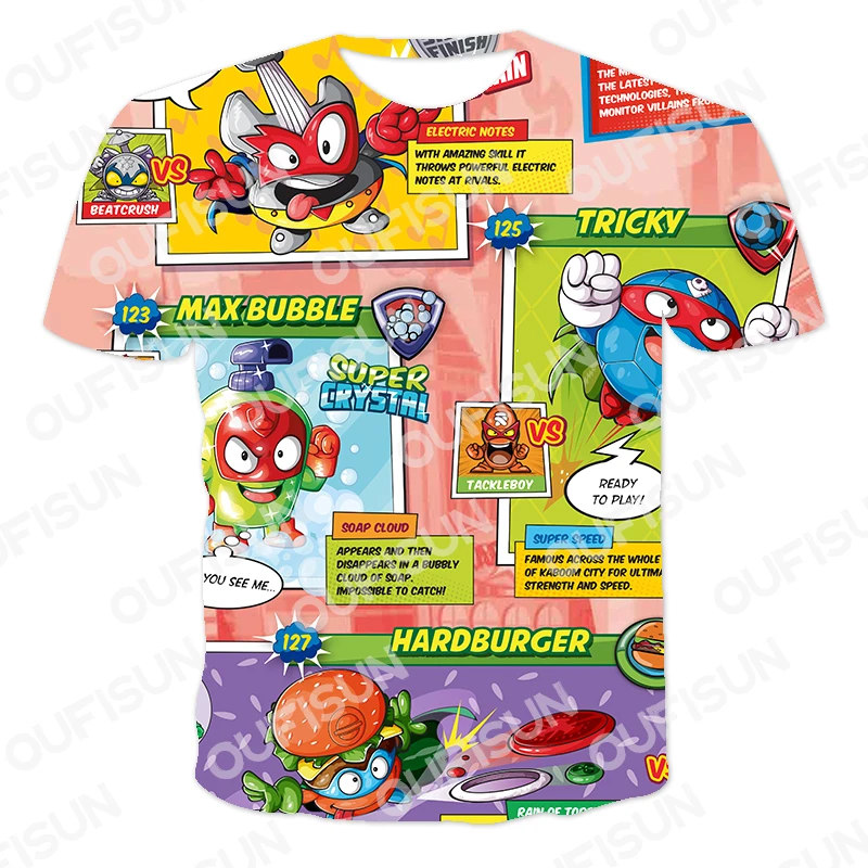 

2021Summer Hot Game Super Zings Cartoon Anime Pattern Children 3D Short Sleeve Clothing Loose And Comfortable Large Size 100-6XL