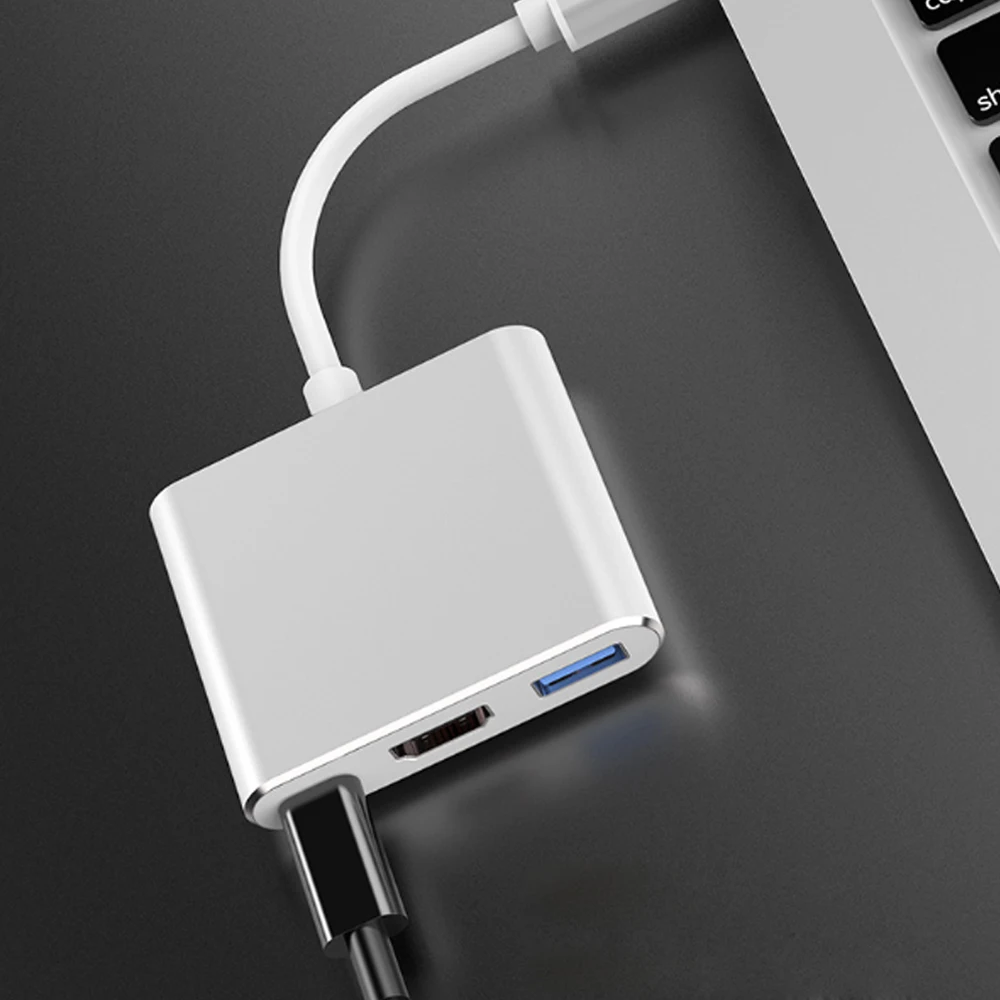 Переходник с type c на HDMI 3 в 1 usb для совместного использования фильмов большем