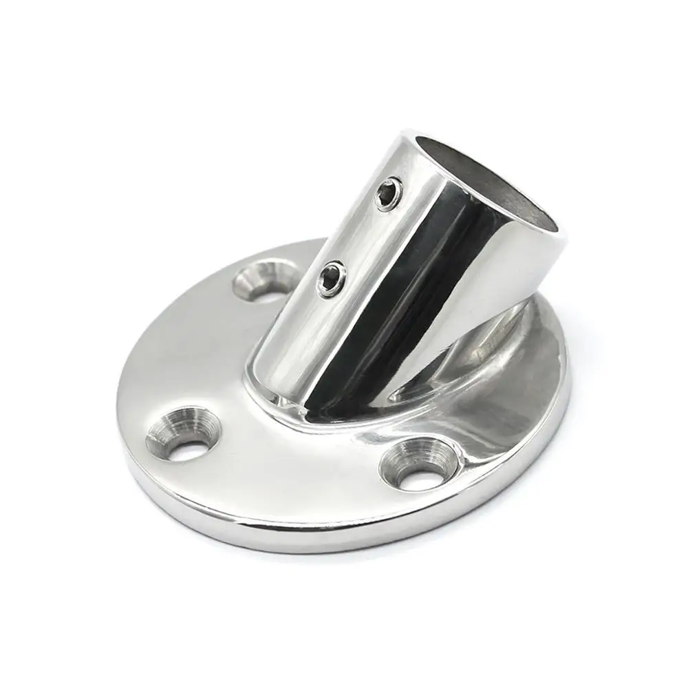 

Boat 316 Stainless Steel 45° Handrail Railing Fittings 1" Tube Pipe Round Base Rowing Boats Yacht Accessory