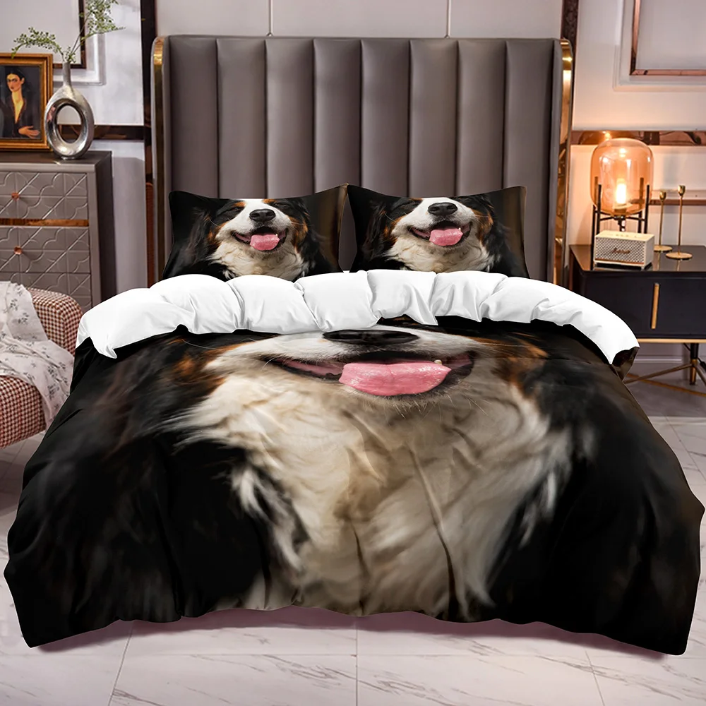 

Bedding Sets Duvet Cover Sets with Cute Dog Print for Kids Teens Pet Theme Comforter Cover with Dog Print Microfiber Soft