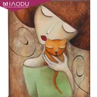 MIAODU 5d алмазная живопись мультфильм винтажная девушка с лисой вышивка крестиком Смола Diy мозаика домашнее искусство настенный Декор