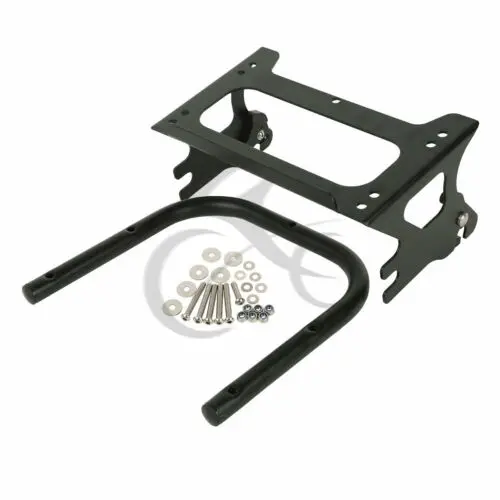 Мотоцикл 2-Up Tour Pack крепление багажная стойка для Harley 1997-2008 Road King FLHT хром/черный