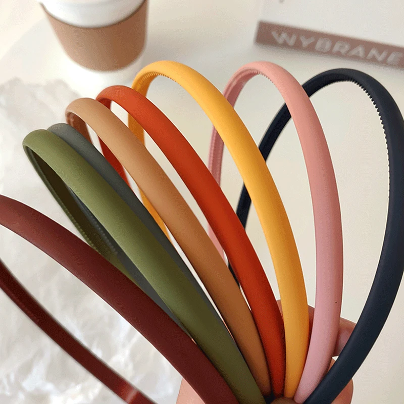 Fashion Women Solid Headband for Hair Plastic Hair Bands Hair Hoop Girls Simple Scrub Headbands Hairband Hair Accessories (0)