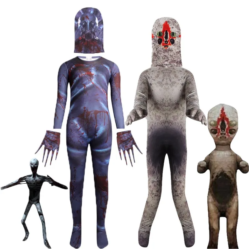 

Kids SCP 096 game Bodysuit shy person style costume Halloween cosplay costume leotard fancy suit children's performance costume