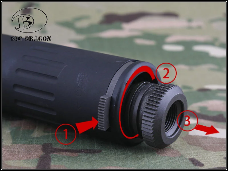 Большой дракон AAC SPR/M4 Глушитель Deluxe CNC porcess