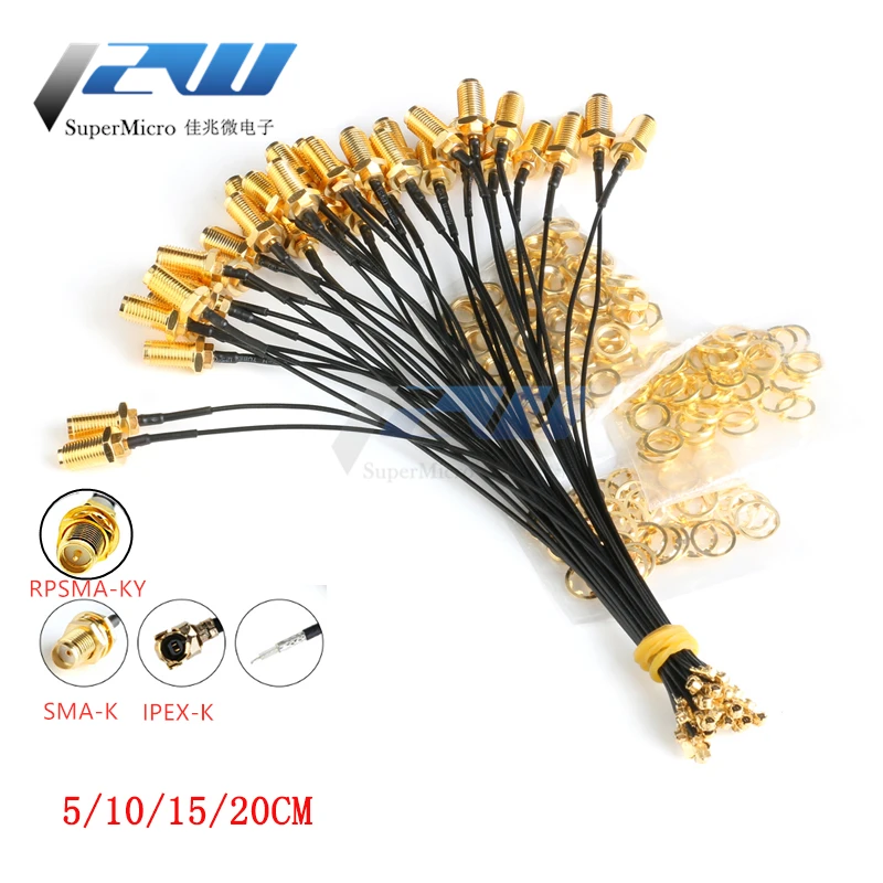 Бесплатная доставка！ 5 шт. Соединительный кабель SMA для uFL / u.FL IPX IPEX RF коаксиальный