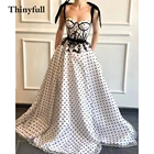 Eightree, v-образный вырез на шее, платье без рукавов с фатиновой юбкой Свадебные платья Пляжные 3D с цветочной аппликацией; Платье трапециевидной формы в стиле Бохо Свадебные платья с низким вырезом на спине, халаты