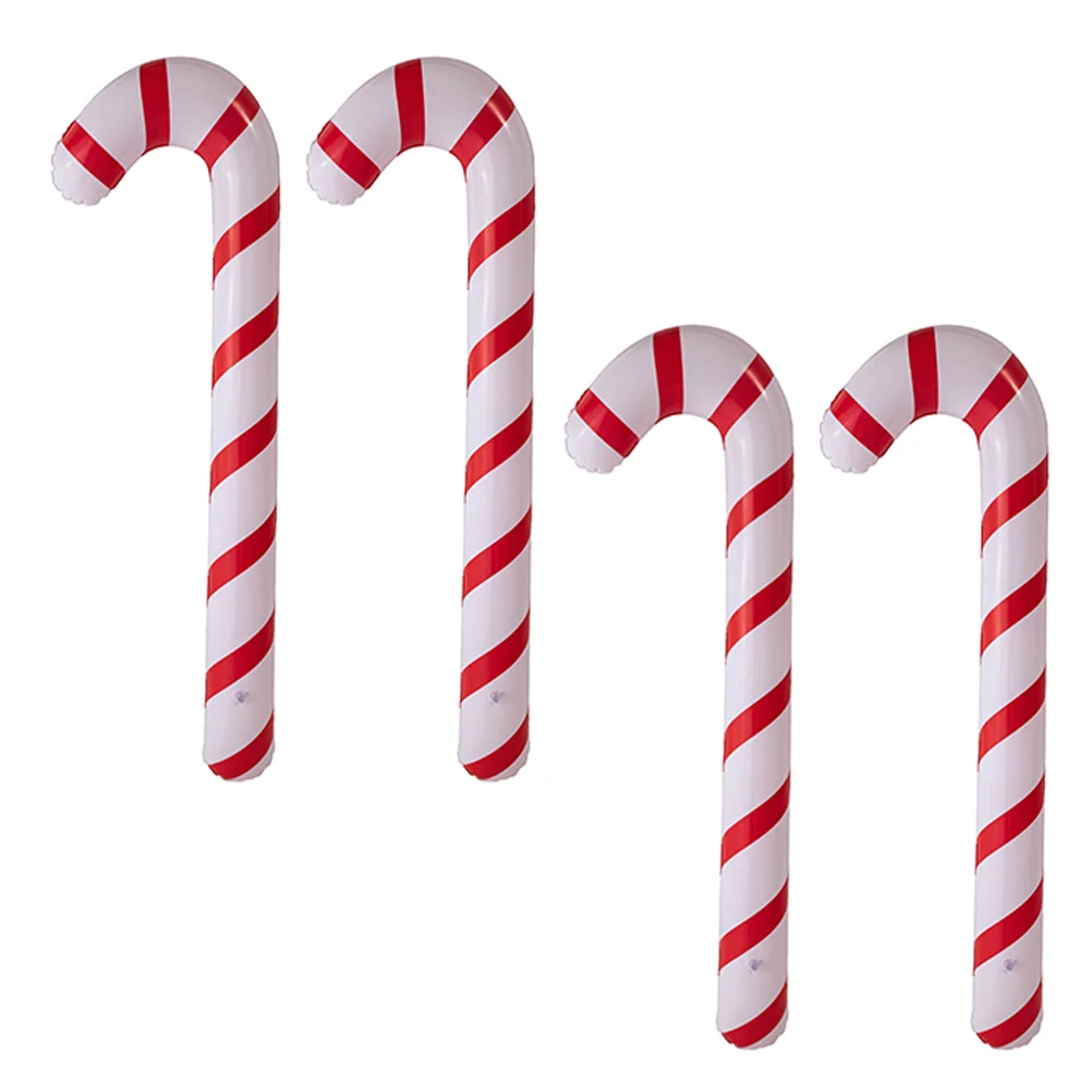 

4pcs Handheld Balloons Creative Cane Balloon Xmas Scene Decor for Party