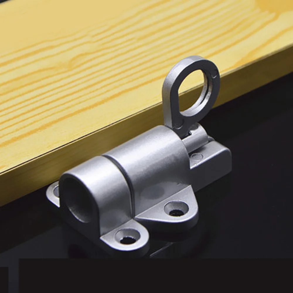 

1Set Aluminum Alloy Gate Security Pull Ring Spring Bounce Door Bolt Latch Lock Kitchen Living Room Home Hardware Durable
