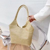 summer straw bags for women handmade beach bags 2021 raffia rattan woven handbags female vacation large capacity tote bags