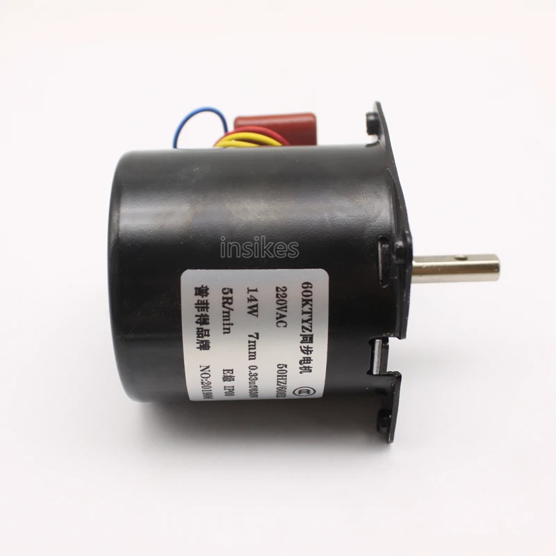 60KTYZ AC 220 В 14 Вт 50/60 Гц AC синхронный двигатель CW/CCW 1 об/мин 2,5 об/мин 5 об/мин 8 об/мин 10 об/мин 15 об/мин 20 об/мин 30 об/мин 50 об/мин 60 об/мин 80 об/мин 110 об/мин