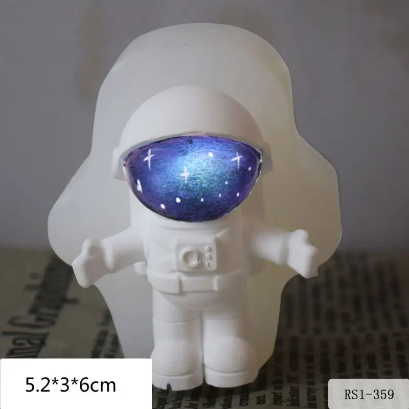 

Space Ship Astronaut Figure Silicone Resin Mold Jewelry Making Tools Art Crafts