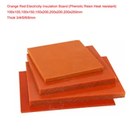 orange red electricity insulation board 100x100100x150150x200200x200200x250mm thick 34568mm phenolic resin glue plate