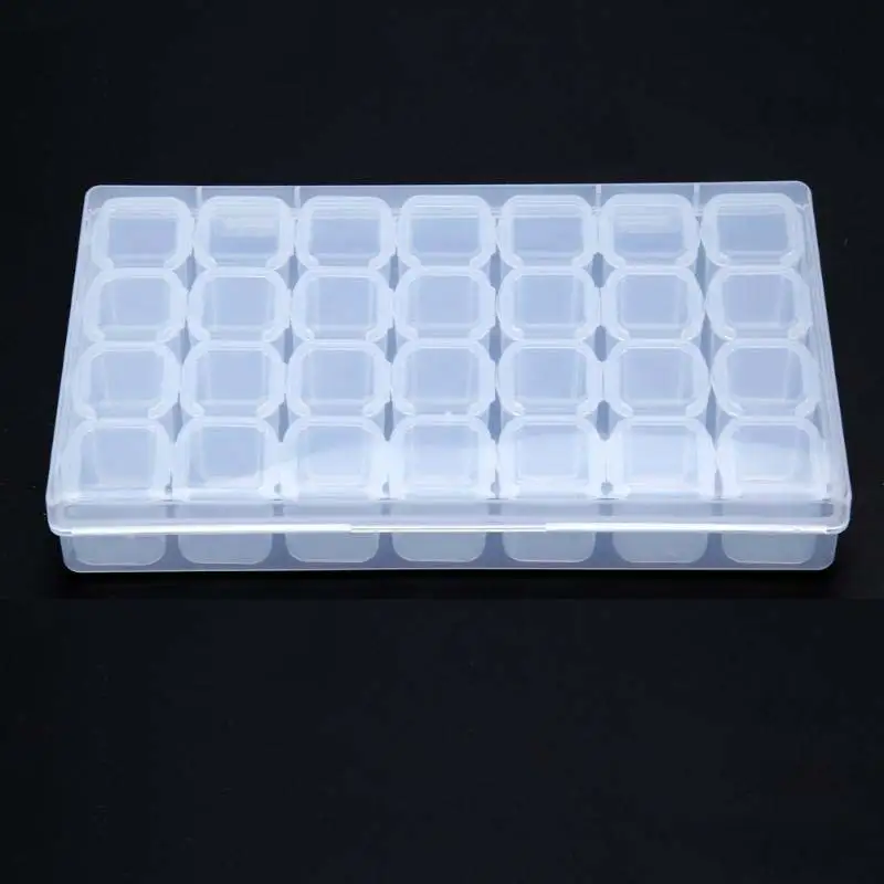

28 Slots Transparent Sewing Thread Box Sewing Thread Bobbin Jewel Bead Case Machine Holder Storage Organizer