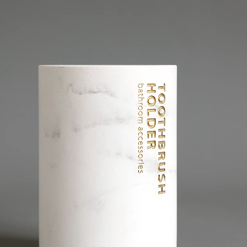 

Hars Imitatie Marbling Badkamer Accessoires Set Zeepdispenser Pomp Fles Toiletborstel Zeepbakje Tandenborstelhouder Katoen Doos