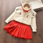 Keelornкомплекты одежды для девочек осень 2020 г., новый модный детский свитер принцессы с длинными рукавами Топ, Милая юбка От 2 до 6 лет из 2 предметов для маленьких девочек