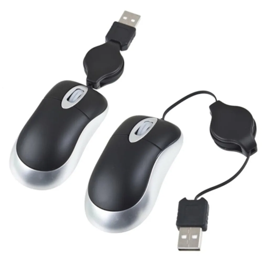

Portable Computer Notebook USB 2.0/1.1 Mouse Retractable Slim USB Optical Scroll Mouse for Laptop PC Optical Sensor 800dpi