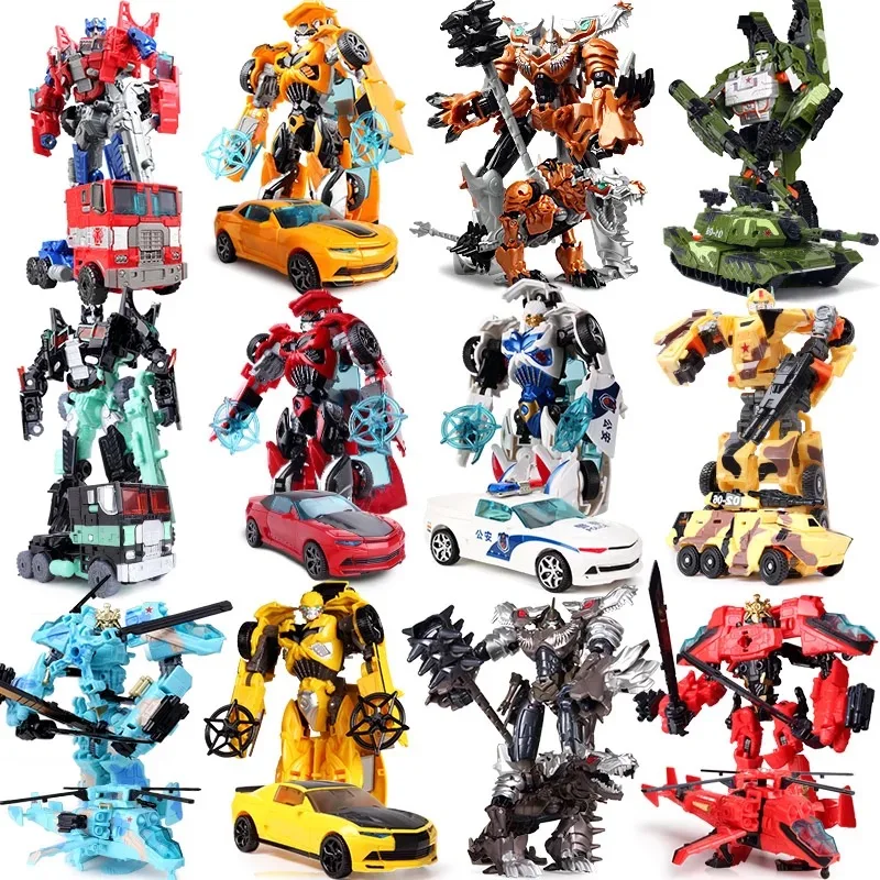 Классическая Игрушка трансформер диаметром 19 см пластиковый робот автомобиль