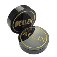 high quality texas poker chips dealer black crystal all in baccarat dealer button gold word poker accessories entertainment