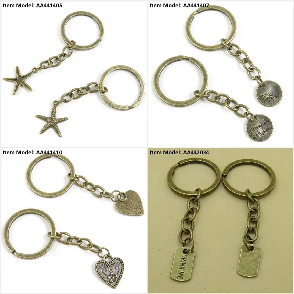 Брелок для ключей с морскими звездами именами знаками любовным сердцем напитком