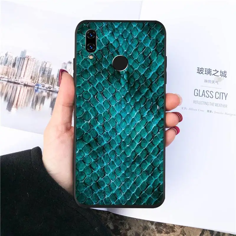 

Snake Skin pattern Phone Case For Huawei honor Mate P 10 20 30 40 Pro 10i 9 10 20 8 x Lite Luxury brand shell funda coque
