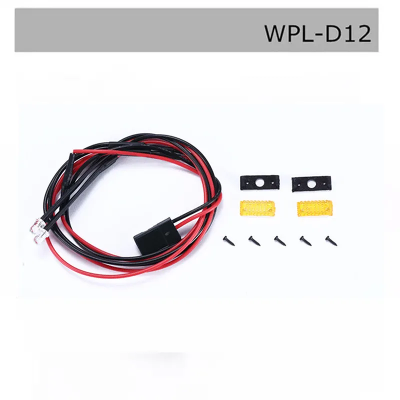 

DJ WPL D12 Micro Truck Upgrade Simulation Side Lampshade + Lamp Turn Signal RC Car Parts Update Accessories voiture