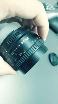 Б/у объектив Nikon 50 мм фотообъектив AF/1.8D Nikkor Дизайн объектива D типа|Объективы для