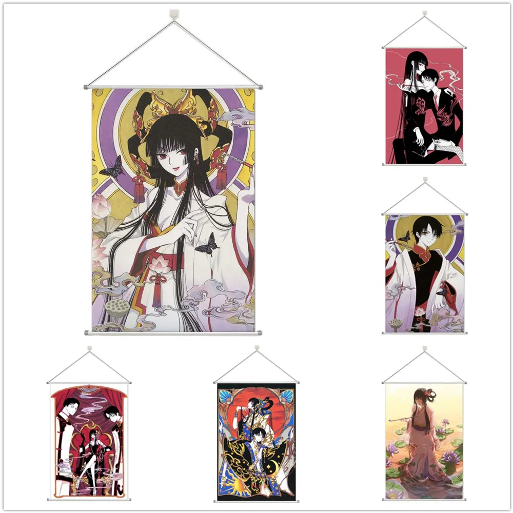 

xxxHOLiC Ichihara Yuuko Watanuki Kimihiro Alloy Scroll Cartoon Comic Scroll Hanging Wall Decor