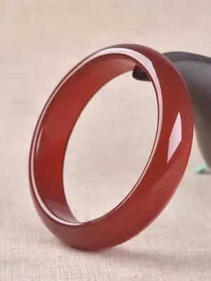 

Natural Agate Chalcedony Red 54-64mm Bangle Elegant Princess Jewelry Best Gift