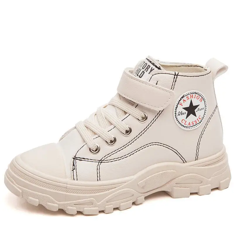 

Plush Children Snow Boots 2020 Autumn/winter Boys Girls Martin Shoes Fashion Brand Soft Leather Warm Kids Boots Baby Sport Shoes